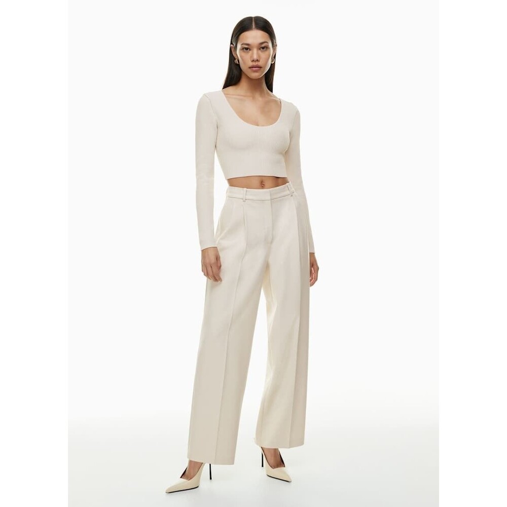 Aritzia Rib_Knit scoop neck long sleeve NWT